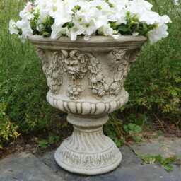 Pair Of Bacchus Urns - Reconstituted Stone Planter Vase Pots Garden Ornament - thumbnail 2