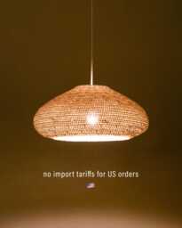 Yavora Crochet Pendant Lamp Japandi Style Lampshade, Nordic Minimalistic Hanging Light, Wabi Sabi Decor - thumbnail 1