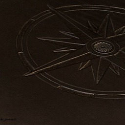 A4 Black Leather 4 Ring Binder, Compass Points Ship's Log, Organizer/Album, Travel Planner, Free Personalisation - thumbnail 3