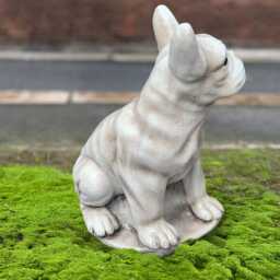 French Bulldog Statue Concrete Dog Figurine Stone Pet Sculpture Cement Animal Ornament Garden Decoration Memorial Art Dog Lover Gift - thumbnail 2