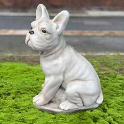 French Bulldog Statue Concrete Dog Figurine Stone Pet Sculpture Cement Animal Ornament Garden Decoration Memorial Art Dog Lover Gift - thumbnail 3