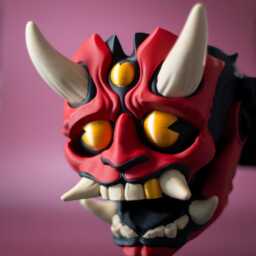 Oni Mask Succulent Planter - Japanese Demon Plant Pot 3D Printed Samurai Decor Hannya Cactus Edgy Desk Accessory - thumbnail 2