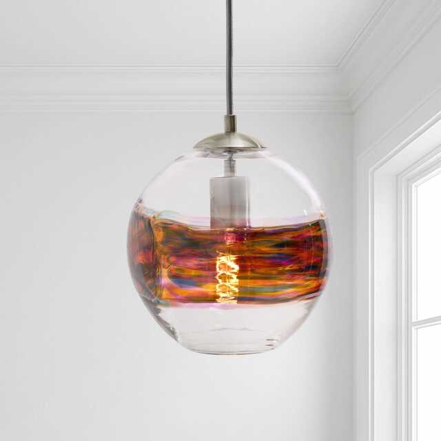 Sunset Aurora Pendant Light Hand Blown Glass Made To Order - image 1