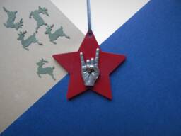 Rock On Christmas Tree Decoration - Music Ornament Handmade Decor Unique - thumbnail 1