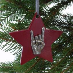 Rock On Christmas Tree Decoration - Music Ornament Handmade Decor Unique - thumbnail 2