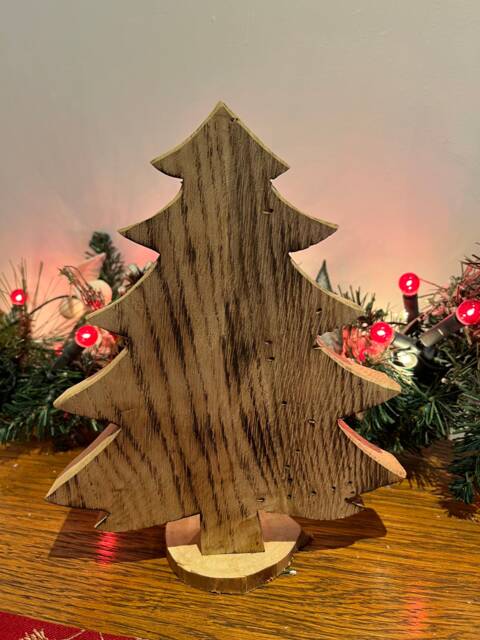Christmas Tree, Handmade Out Of Solid Oak, Ornaments - image 1