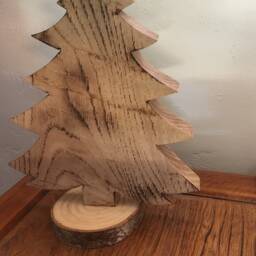 Christmas Tree, Handmade Out Of Solid Oak, Ornaments - thumbnail 3