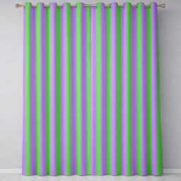 Green & Purple Wavy Stripe Abstract Seamless Pattern Readymade Eyelet Ring Top Thermal 100% Blackout Curtains - thumbnail 2