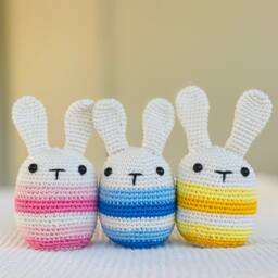 Handmade Crochet Cotton Rabbit - Baby Shower Gift