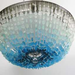 Sea Glass Chandelier Whitewater Bay, Coastal Lighting Fixture - thumbnail 2