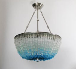 Sea Glass Chandelier Whitewater Bay, Coastal Lighting Fixture