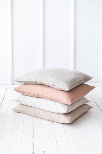 Softened Linen Pillow Cover. Decorative Case. Bedroom Pillow Cover. Cushion Custom Color Linen - image 1