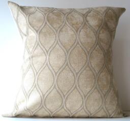 New 18x18 Inch Designer Handmade Pillow Case. Cream Velvet Textured Fabric