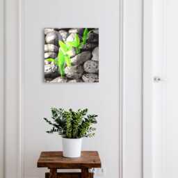 Green Nature Wall Mounted Key Cabinet, Black Industrial Box, Minimalist Nature, For Lovers