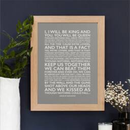 Personalised Favourite Song Lyrics Print, Custom Made Lyrics Poster, Favourite Song Print Framed - thumbnail 3