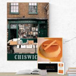 Huckleberry Flan Art Print Mark Twain Food Pun, Book Lover Gift - thumbnail 2