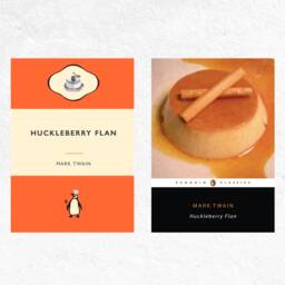 Huckleberry Flan Art Print Mark Twain Food Pun, Book Lover Gift - thumbnail 3