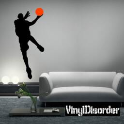 Basketball Vinyl Wall Decal Or Car Sticker - Basketball2Colorba016Et - thumbnail 1