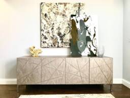 Luxury Textured Sideboard - Handmade Bespoke Tv Unit Modern Sculptural Credenza