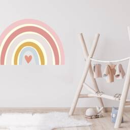 Large Rainbow Wall Sticker Pastel Boho Nursery Decor - thumbnail 3