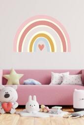 Large Rainbow Wall Sticker Pastel Boho Nursery Decor