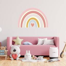 Large Rainbow Wall Sticker Pastel Boho Nursery Decor - thumbnail 2