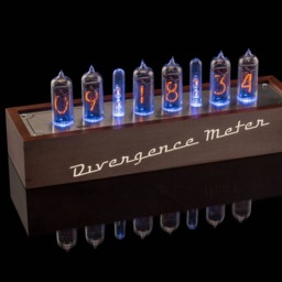 Nixie Tubes Clock In-14 Fine Grid in Wooden Case Divergence Meter For Boyfriend, Husband, Vintage, Glowing Clock, Gift, Steampunk - thumbnail 3
