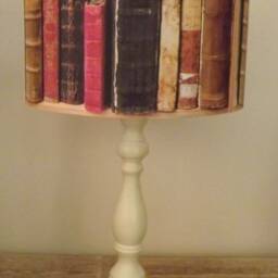 Old Book Lamp Shade, Lampshade , Antique Books, Free Gift, Fatta Da Mamma - thumbnail 4