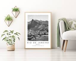Rio De Janeiro Print Brazilian Cityscape Wall Art - thumbnail 1