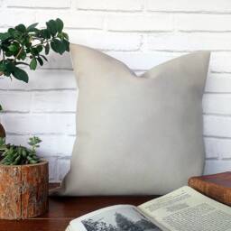 Beige Faux Leather Pillow Cover Modern Scandinavian Decor - thumbnail 2