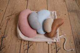 Newborn Filled Posing Beans 5Pcs, Contoured Pillows, Posing Beanbag Props, Baby Photo Prop