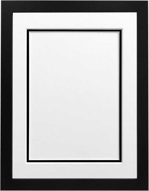 Black Picture Frame With White Double Mount - image 1