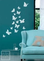 Butterflies Wall Decal, Sticker For Nursery Baby Room Decor, Decal Girls - thumbnail 1