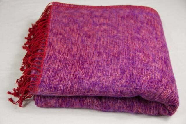 Handmade Yak Wool Blanket Throw Soft Warm Shawl, Nepal - image 1
