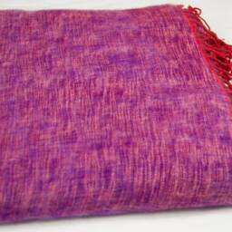 Handmade Yak Wool Blanket Throw Soft Warm Shawl, Nepal - thumbnail 3