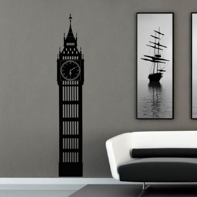 Big Ben London Wall Decal - Vertical City Silhouette For Office & Home Decor C035 - image 1