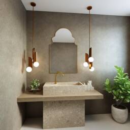 Bathroom Mirror - Unlacquered Brass Arch - thumbnail 2