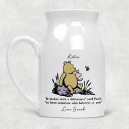Personalised Bud Vase, Winnie The Pooh, Pooh Bear & Piglet, Gift For Her, Mothers Day - thumbnail 2