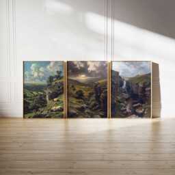 Set Of 3 Yorkshire Dales Posters, Travel Prints, Wall Art, Countryside Decor, Nature Posters - thumbnail 2