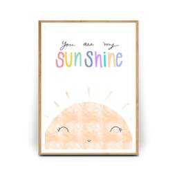 You Are My Sunshine Nursery Quote Print, Pastel Colourful Quote, Playroom Decor, Kids Prints, Inspirational Print 259 - thumbnail 2
