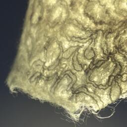Handfelted Lampshade, Lamp, White Hanging Felted Natural Wool & Lace Fabric. Pendant Light - thumbnail 4