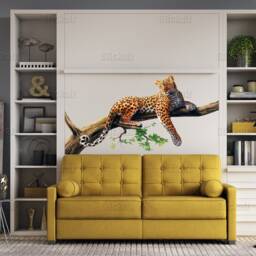 Leopard Wall Decal, Full Color Decal, Color Sticker, Art Cn 024 - thumbnail 4