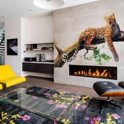 Leopard Wall Decal, Full Color Decal, Color Sticker, Art Cn 024 - thumbnail 2