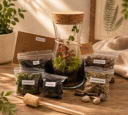 Diy Complete Terrarium Kit With Plants, Glass Jar, Moss, UK Handmade, Instructions - thumbnail 1