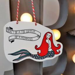 Small Sign - Mermaid Gift Friendship Token Stocking Filler Secret Santa Christmas For Her Girls Home Accessories - thumbnail 3