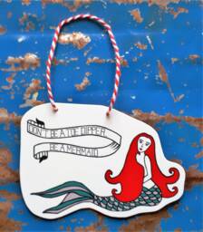 Small Sign - Mermaid Gift Friendship Token Stocking Filler Secret Santa Christmas For Her Girls Home Accessories - thumbnail 1