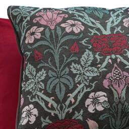 William Morris Royal Garden Rose Woven Cushion Cover - thumbnail 2