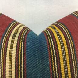 Vintage Turkish Kilim Pillow Cover, Handwoven Sofa Cushion - 16x16 - thumbnail 2