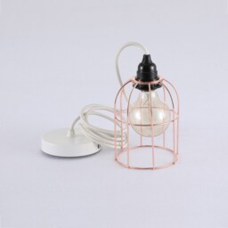 Industrial Modern Pendant Lighting Kit With Shade Ready Socket, Fabric Cord & Ceiling Canopy For Making Custom Diy Dining & Kitchen Lamp - thumbnail 4