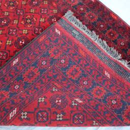 12 Ft Antique Runner Rug, Afghan Handmade Wool Bukhara Tribal Turkmen Vintage Bashiry Hallway Runner, Kitchen - thumbnail 4